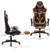 Costway  Gaming Chair Reclining Racing Chair with Massage Lumbar Support &Footrest Orange - 3 of 4