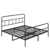 LOVMOR Metal Platform Bed frame with Headboard, Sturdy Metal Frame, No Box Spring Needed(Black+Full) - 3 of 4