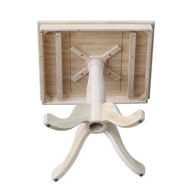 Chateau Parawood 43" Square Pedestal Dining Table in Natural Finish