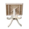 29.1" Dining Tables Minden Square Top Pedestal Unfinished - International Concepts: Solid Wood, Breakfast Nook - 4 of 4