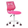FurnitureR Desk Chair Armless Cute, Small Computer Study Task Chair Adjustable Swivel Low Back with Rolling Wheels for Teens Women, Green - 3 of 4