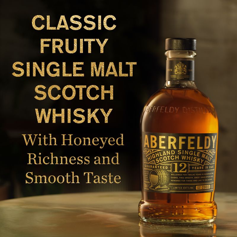 Aberfeldy 12yr Single Malt Scotch Whisky - 750ml Bottle, 3 of 10