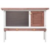 VidaXL Outdoor Rabbit Hutch 1 Layer Brown Wood - 3 of 4