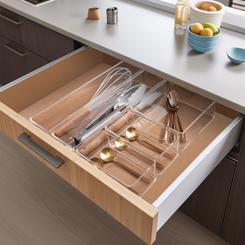 Sorbus 5-Piece Kitchen Drawer Organizer Set - Great Organization Solution for Any Kitchen Drawer - Store Utensils, Silverware, and More, 2 of 8