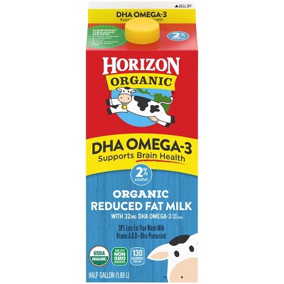 Horizon Organic 2% Reduced Fat DHA Omega-3 Milk - 0.5gal