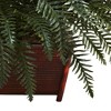 Nearly Natural River Fern with Wood Planter - image 3 of 3