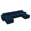 150" Modern Modular U-Shaped Beanbag Floor Sectional Sofa, No Assembly - 4 of 4
