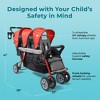 Gaggle by Foundations Compass 3 Seat Stroller, Lightweight Tandem Triple Stroller, Easy Fold, Black - 2 of 4