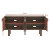 Decorative Cabinet, Walnut Color Tv Cabinet With Storage Cabinet, Sideboard For Entrance Hallway Living Room Kitchen Dining Room Bedroom - 3 of 4