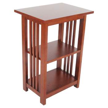 Modern 2-shelf End Table Cherry - Alaterre Furniture