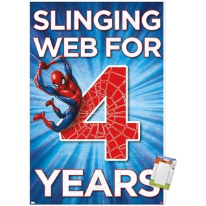 Trends International Marvel Spider-Man - Happy 4th Birthday Unframed Wall Poster Prints - 1 of 4