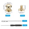 Unique Bargains DIY Craft Zinc Alloy Screw-on Design Rivets Spikes with Punch & Screwdriver 30 Sets - 2 of 4