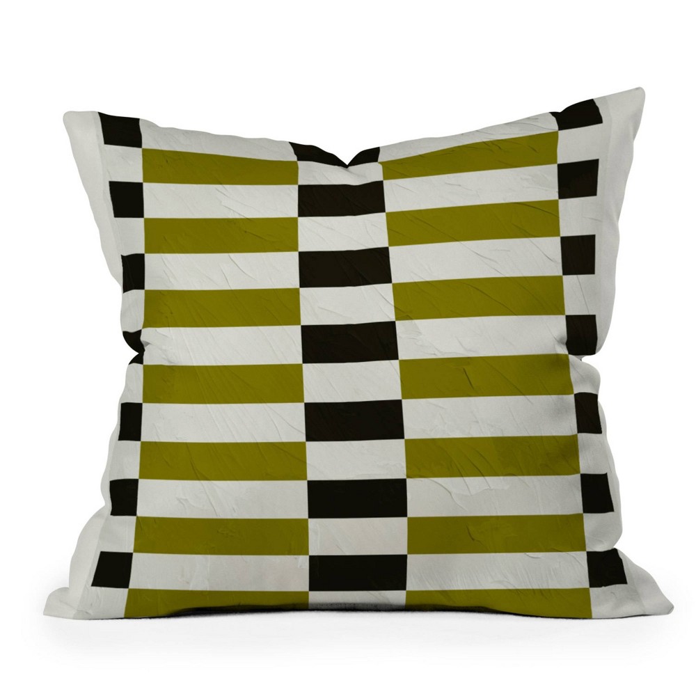 Photos - Pillow Deny Designs Gaite Abstraction 7 16"x16": Polyester Fill, Machine Washable, Zipper Closure