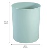 iDESIGN Franklin Plastic Round Wastebasket Off-White - image 2 of 3