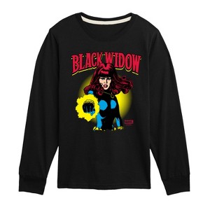 Boys' - Marvel - Black Widow Logo -Toddler And Youth Long Sleeve Graphic T-Shirt Long Sleeve Graphic T-Shirt - 1 of 4