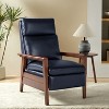 Justus Mid-Century Modern Vegan Leather Solid Wood Recliner|ARTFUL LIVING DESIGN - 2 of 4