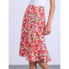 INSPIRE CHIC Women's Print Floral Peasant Elastic Waist A-Line Midi Skirts - 2 of 4