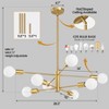 KAISITE 8-Light Dimmable Black and Gold Modern Sputnik Chandelier - 4 of 4