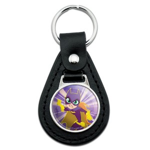 DC Super Hero Girls Batgirl Black Leather Keychain - 1 of 4