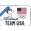 Trends International Team USA x Peanuts – Snoopy Cross-Country Skis Unframed Wall Poster Prints - 3 of 4