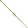 Black Bow Jewelry 0.8mm, 14k Yellow Gold, Baby Rope Chain Necklace - 2 of 4