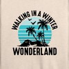 Women's - Instant Message - Walking In A Winter Wonderland Beach Christmas Lightweight French Terry Wide Neck Long Sleeve Shirt - 2 of 4