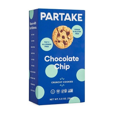 Partake Gluten Free Vegan Chocolate Chip Cookies - 5.5oz