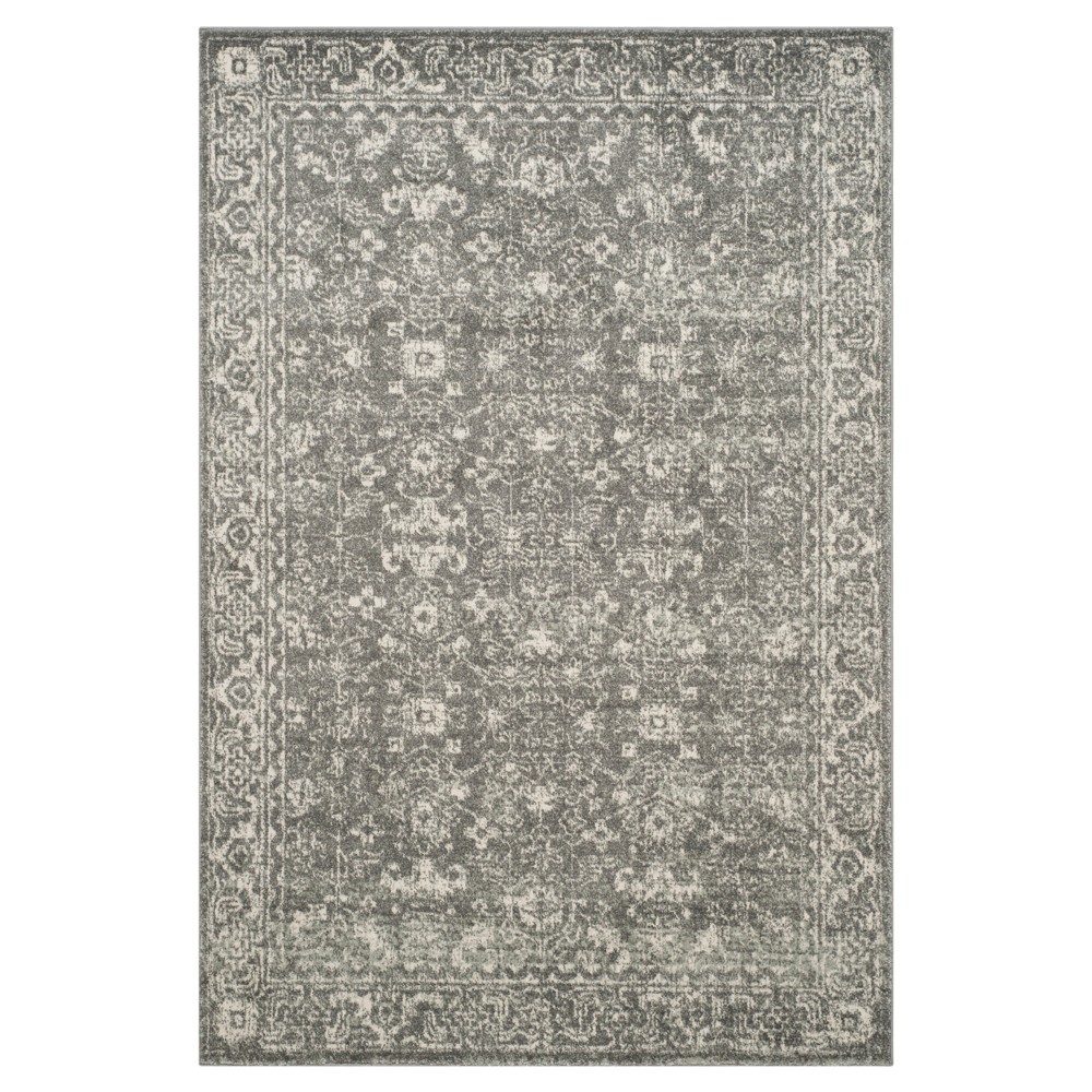 5'1inx7'6in Asteria Evoke Rug Gray/Ivory - Safavieh