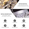 Ludomide 3 Light Boho Hallway Crystal Chandelier, Modern Small Flush Mount Ceiling Light Fixture for Closet Girls Room, E26 Bulb (Not Included) - 4 of 4