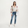 Anna-Kaci Women's Long Sleeve Strawberry Knit Button-Up Cardigan with V-Neckline - 3 of 4