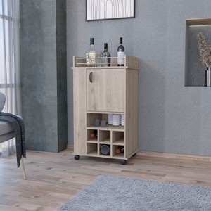 NicBex Mobile Kitchen Island Cart Morden Kitchen Carts on Wheels with Storage with 1 Cabinet and Storage Compartment for Kitchen - 1 of 4