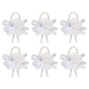 Unique Bargains Decorative Wedding Prom Party Artificial Rose Wrist Corsages - 1 of 3