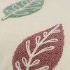 14"x26" Oversized Leaves Poly Filled Lumbar Throw Pillow Ivory - Rizzy Home: Decorative Cushion for Sofa, Canvas Texture, Hidden Zipper - 4 of 4