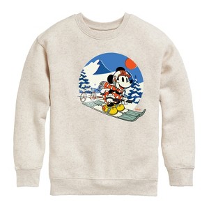 Boys' - Disney - Minnie Ski Graphic Long Sleeve Fleece Sweatshirt - 1 of 4
