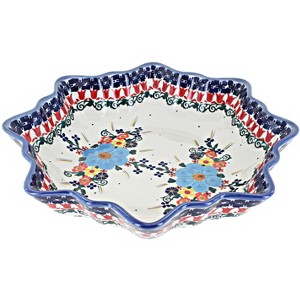 Blue Rose Polish Pottery A454 Andy Star Dish - 1 of 2