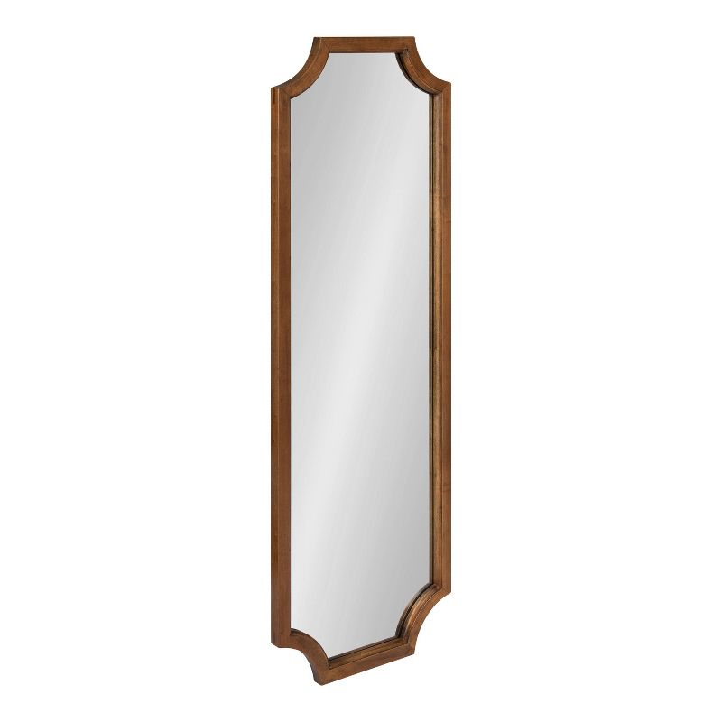 16&#34; x 48&#34; Hogan Framed Scallop Wall Mirror Rustic Brown - Kate &#38; Laurel All Things Decor, 1 of 9