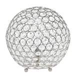 10" Elipse Crystal Ball Sequin Table Lamp Chrome - Elegant Designs