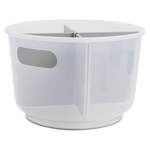 Divided Tote Frost/Gray - Madesmart: Under Sink Organizer, Polypropylene Material, with Handles & Dividers - 1 of 4
