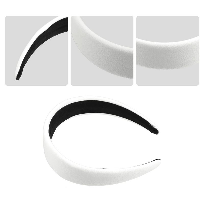 Unique Bargains Faux Leather Headband Hairband for Women 1.6 Inch Wide 1Pcs, 3 of 7