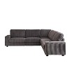 110-Inch Corduroy Corner Sofa: L-Shaped with Storage, USB/Type-C Ports, Cup-Holders - Deep Seat Comfort for Living Room - 2 of 4