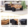 PAGED Nesting Coffee Table Vintage Round Living Room Table with Drawer, Center Table for Living Room, Study - 3 of 4