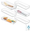 iDesign Plastic Makeup Drawer Organizer Tray - Set of 6 - Clear - 2 of 4
