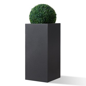 Wallowa Weather Resistant Metal Plant Box with Insert Shelf and Drainage Hole for Indoor and Outdoor Use - 1 of 4