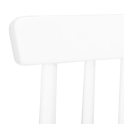 White Rubberwood Spindle Back Counter Stools, Set of 2