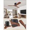 52in Ceiling Fans with Remote Control and Light, 6 Speeds Reversible DC Motor, for Bedroom, Living Room, Indoor, Outdoor, Black and Walnut - 4 of 4