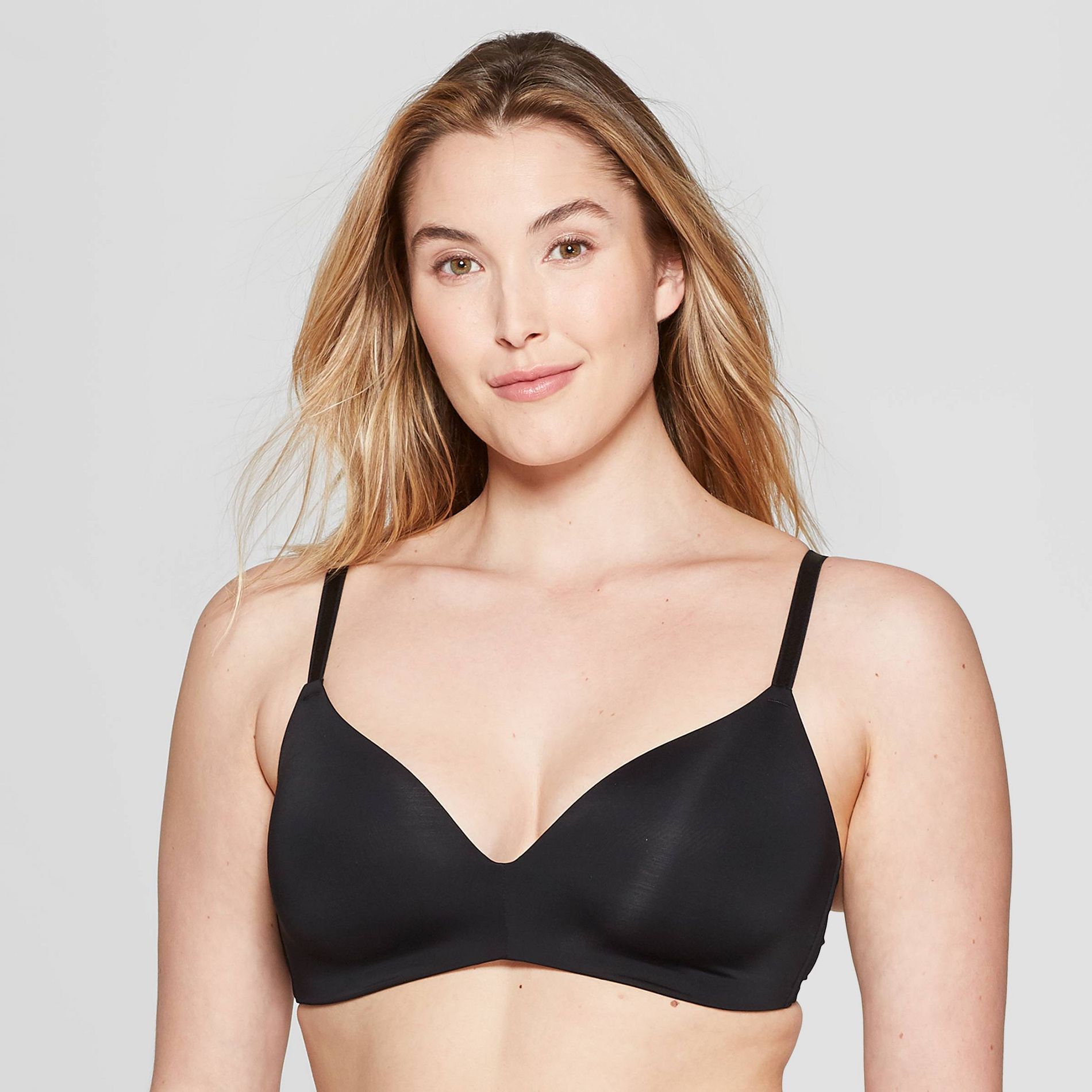 Women's Lightly Lined Wirefree Bra - Auden™ Black 36A: Adjustable Strap, Molded Cup