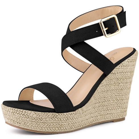 Women's Lace-Up Wedge Platform Espadrille Open Toe Heel Sandals, Cross  Strap Wedge Sandals Summer Espadrilles Ankle Strap Buckle Platform Sandals,  Beige, 5 : : Clothing, Shoes & Accessories