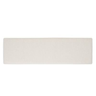 Nordic Natural Acacia Bench with Linen Cushion and Open Shelves