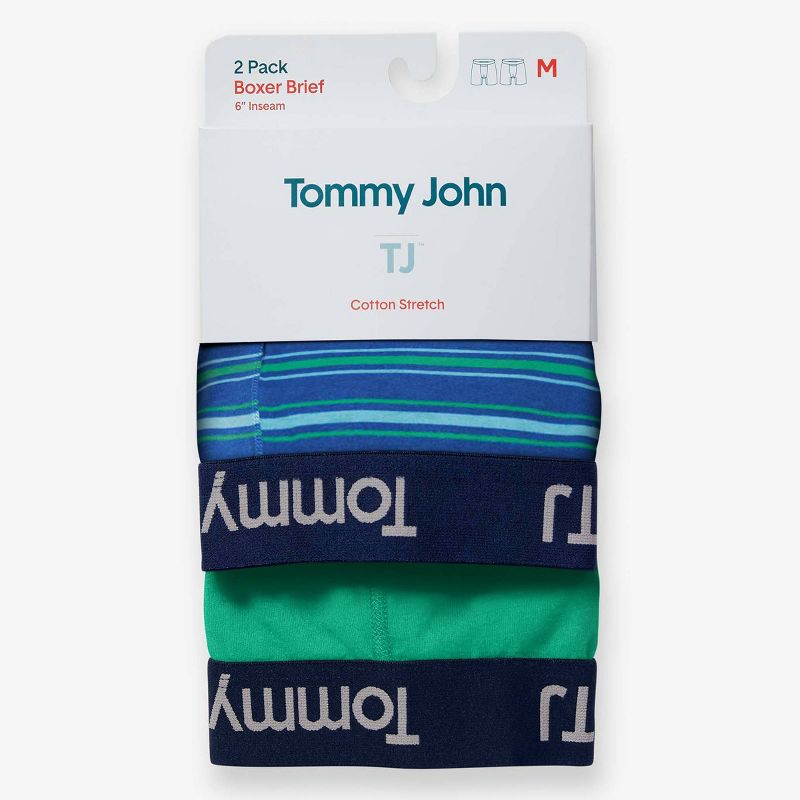 TJ | Tommy John™ Men's 6" Striped Boxer Briefs 2pk, 3 of 7