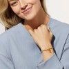Free bird Cross Birthstone Bracelet | Dainty 14K Gold Plated Cross Charm Bracelet | Stretchable Elastic Gold Beaded Bracelet - 2 of 4